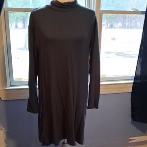 LOFT Charcoal Long Sleeve Dress